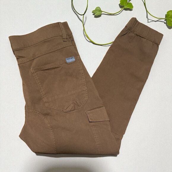 Projek Raw Jogger Pants Men’s 32x27 Brown Cargo Pockets Stretch Waist - Picture 5 of 5